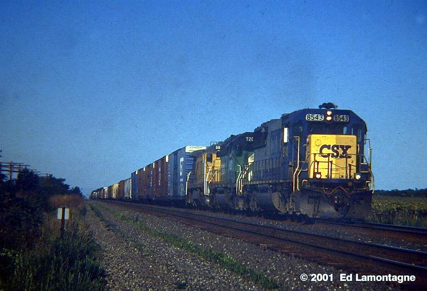 Eastbound ML Train At NE PA In May 2000 By Ed Lamontagne WFPT The