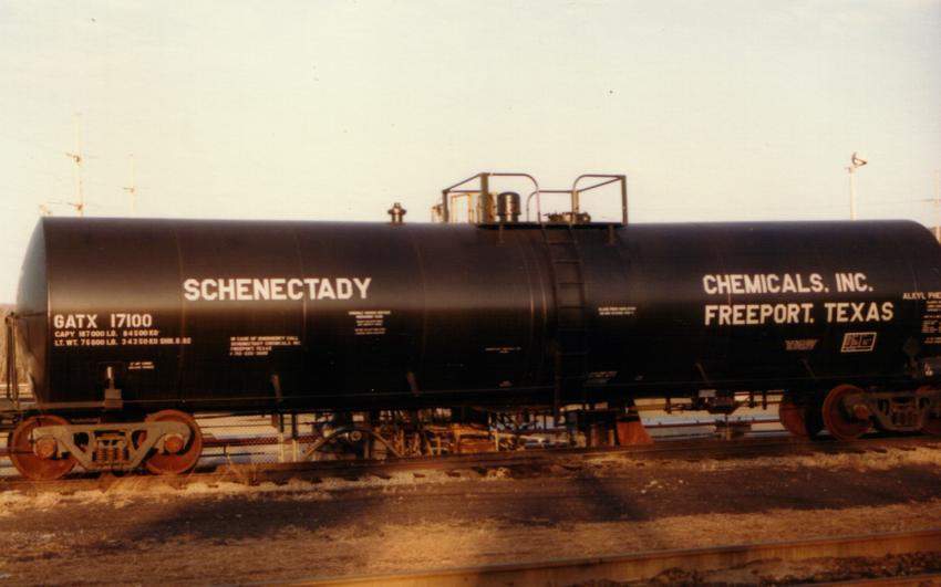 GATX tank car 17100 with Schenectady Chemicals at Rotterdam Jct, NY