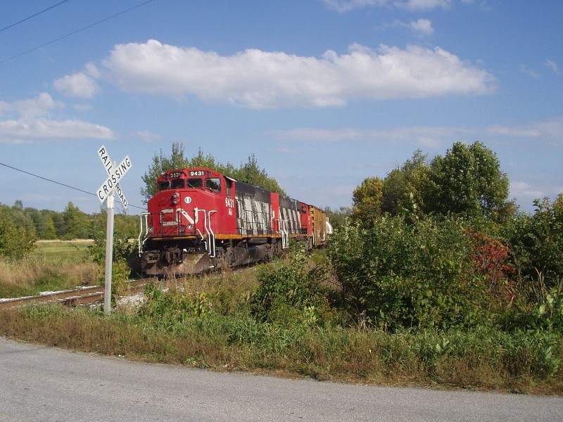 NECR Northbound parked in West Swanton, VT The GreatRails North