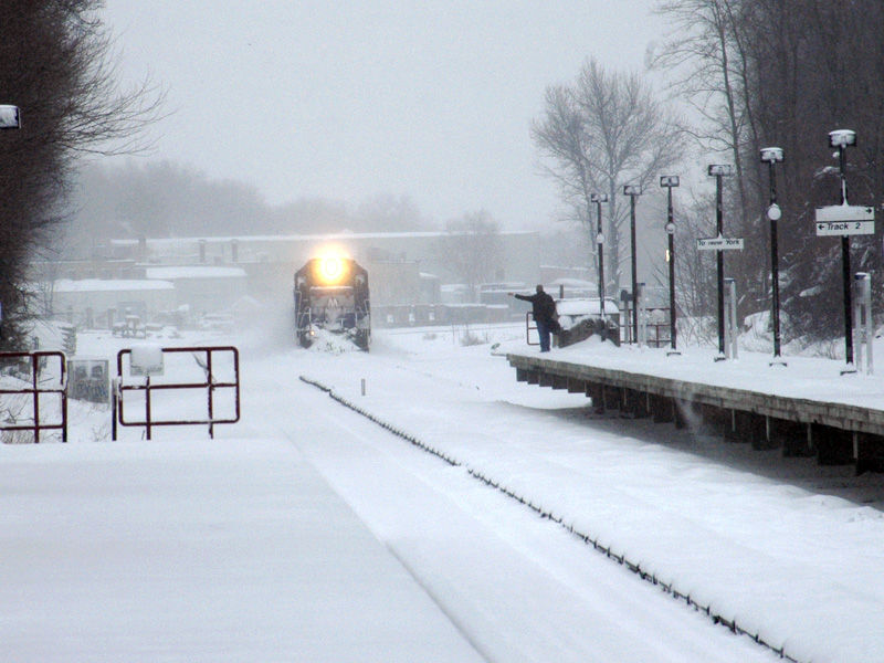 Flagging Down A Geep The GreatRails North American Railroad Photo Archive