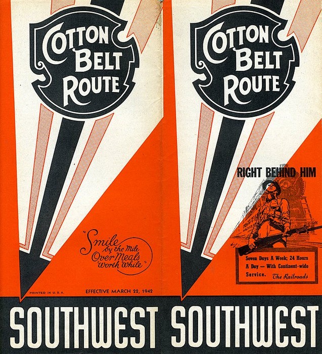Timetable Cotton Belt Route, WWII The GreatRails North American Railroad Photo Archive