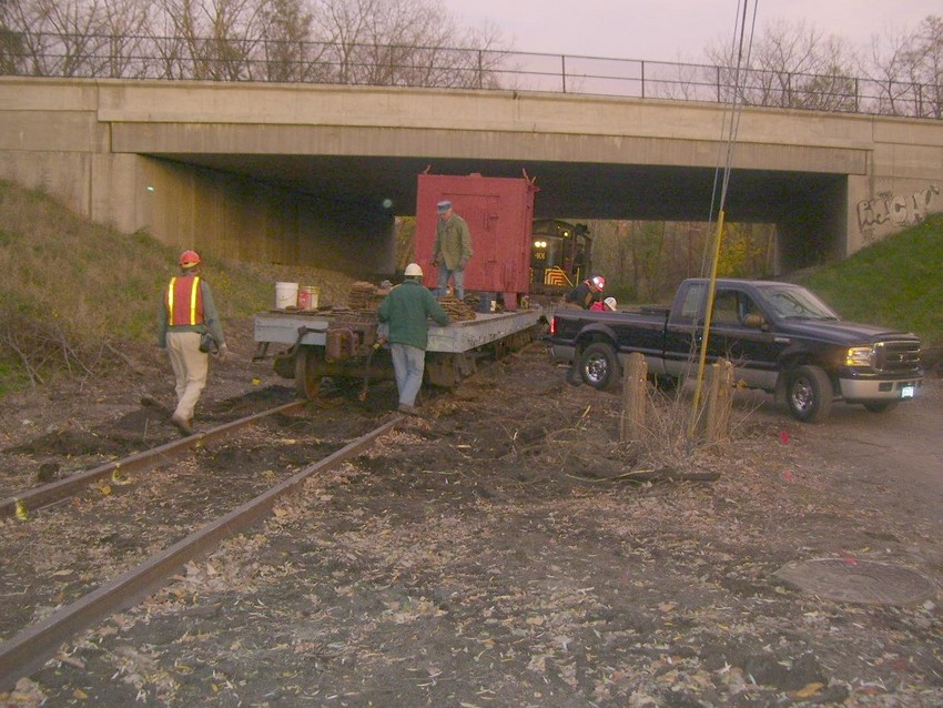 Cleaning up for the day at MP 3.57: The GreatRails North American ...