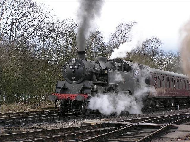 Class 4MT 80098 at Cheddleton.: The GreatRails North American Railroad ...