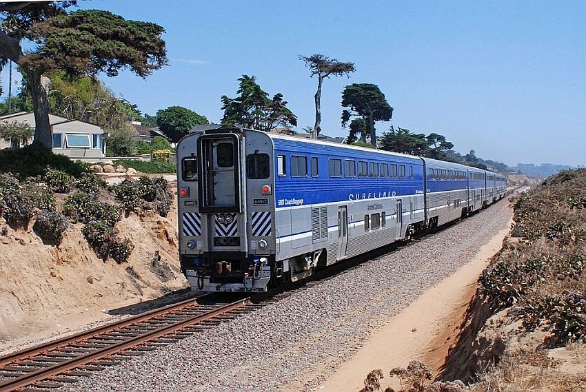 Amtrak Surfliner cab car bringing up the rear: The GreatRails North ...