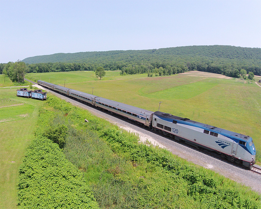 Amtrak Train #57, The Vermonter south @ S. Deerfield Elev: 56.4 Ft: The ...